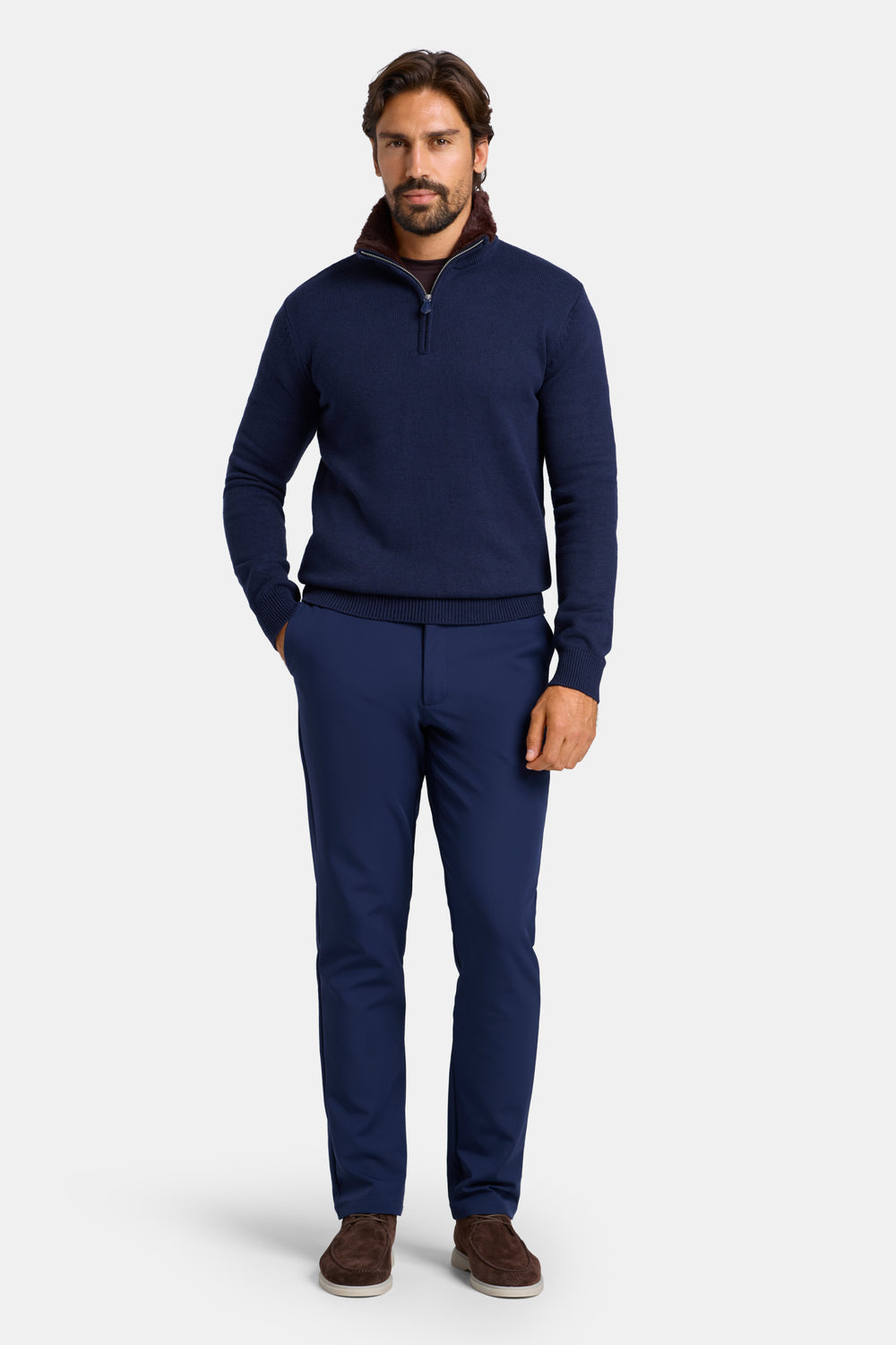 THE FIRELLO QUARTER ZIP SWEATER