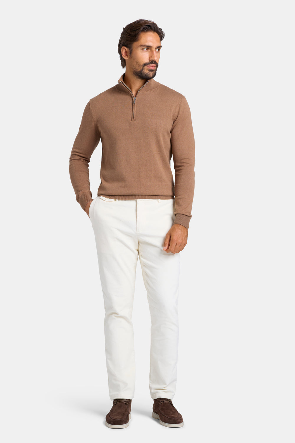 THE SANTONI QUARTER ZIP SWEATER