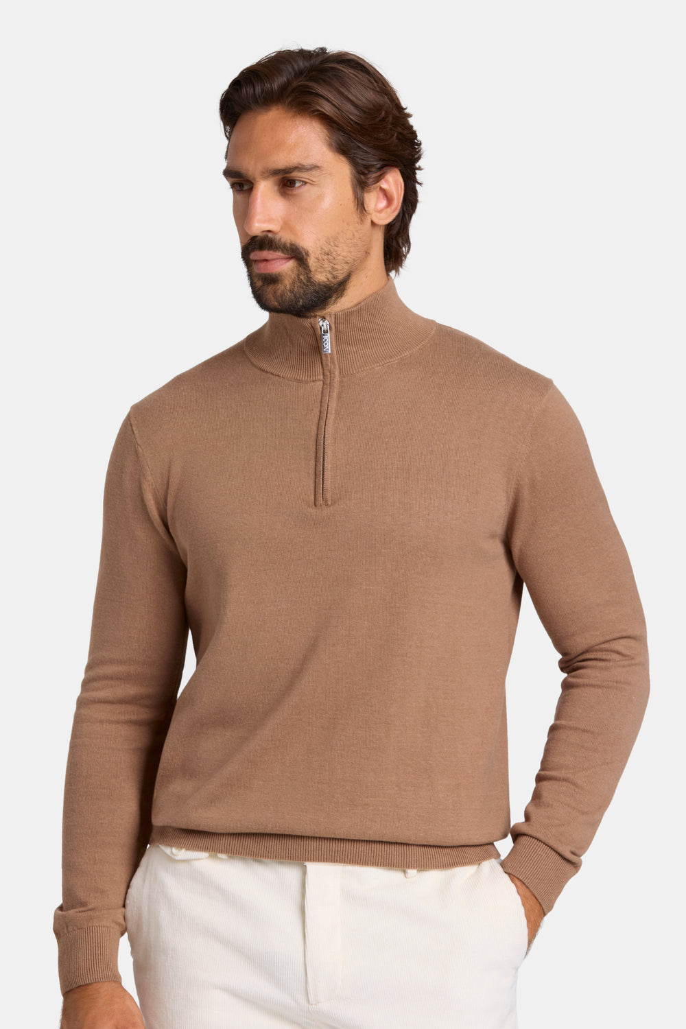 THE SANTONI QUARTER ZIP SWEATER