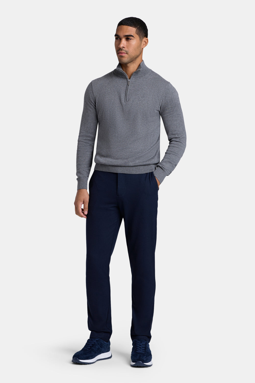 THE SANTONI QUARTER ZIP SWEATER