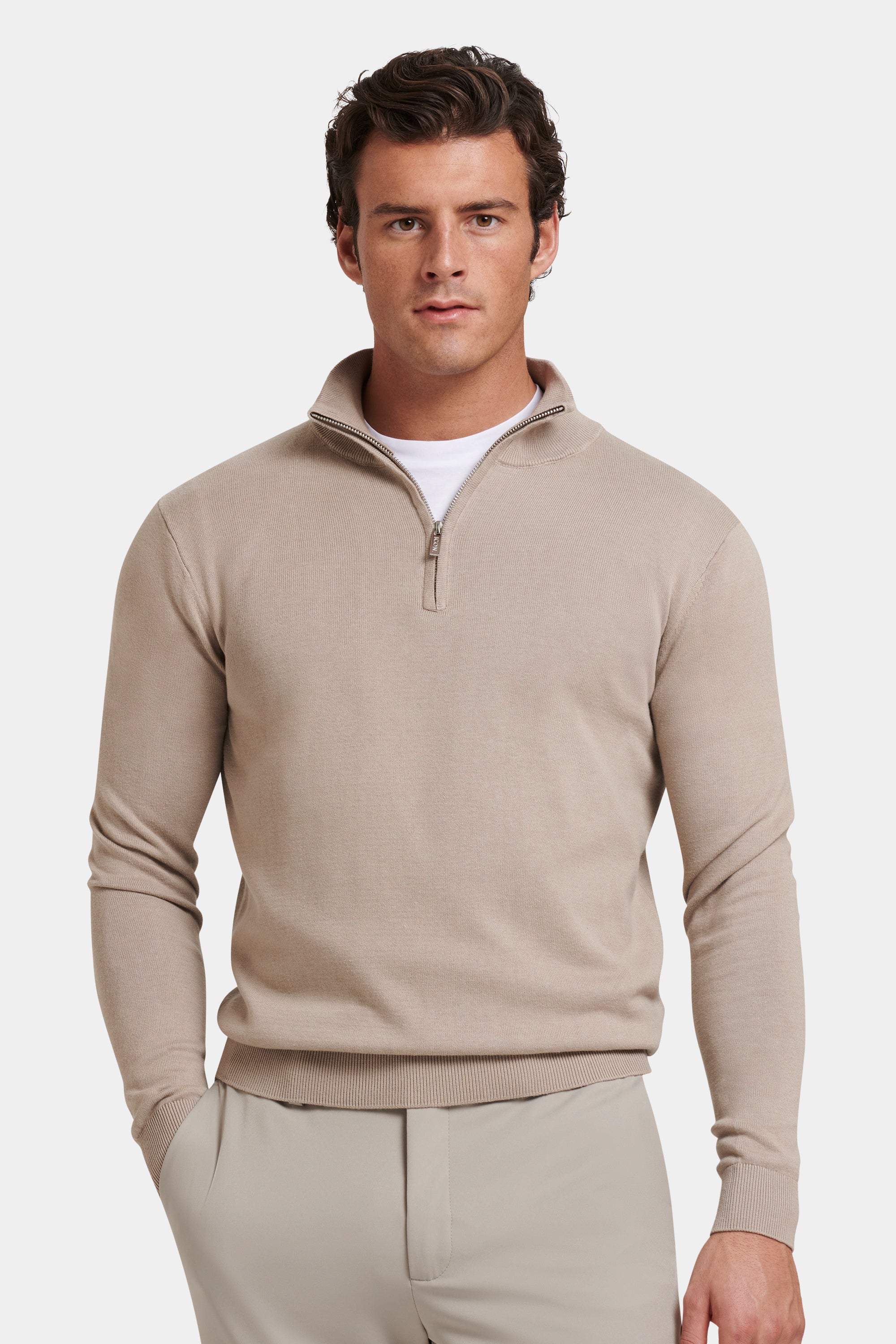 THE SANTONI QUARTER ZIP SWEATER | ICON UK