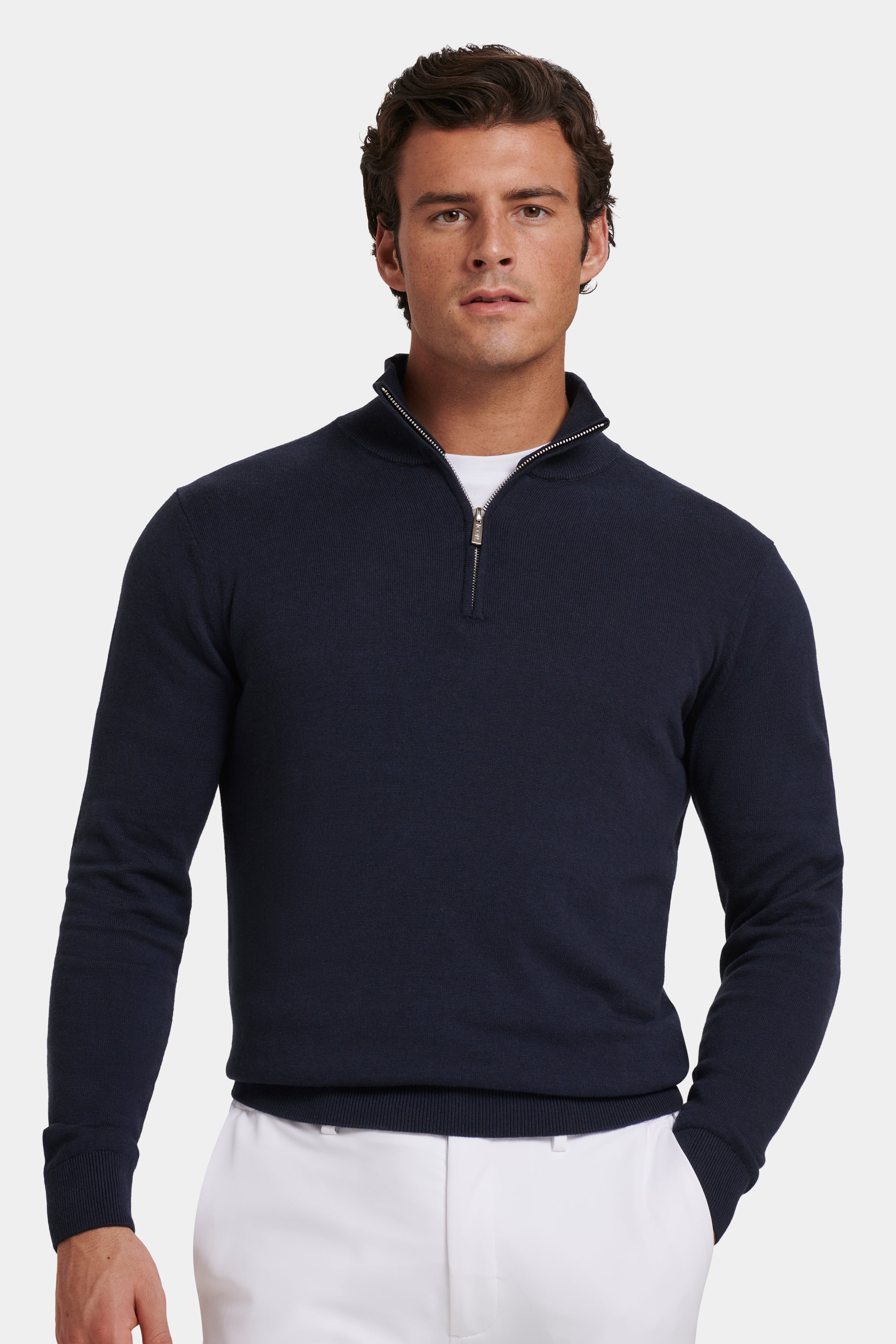 【Ameri】MODERN TILDEN KNIT TOP THE SANTONI QUARTER ZIP SWEATER | ICON UK