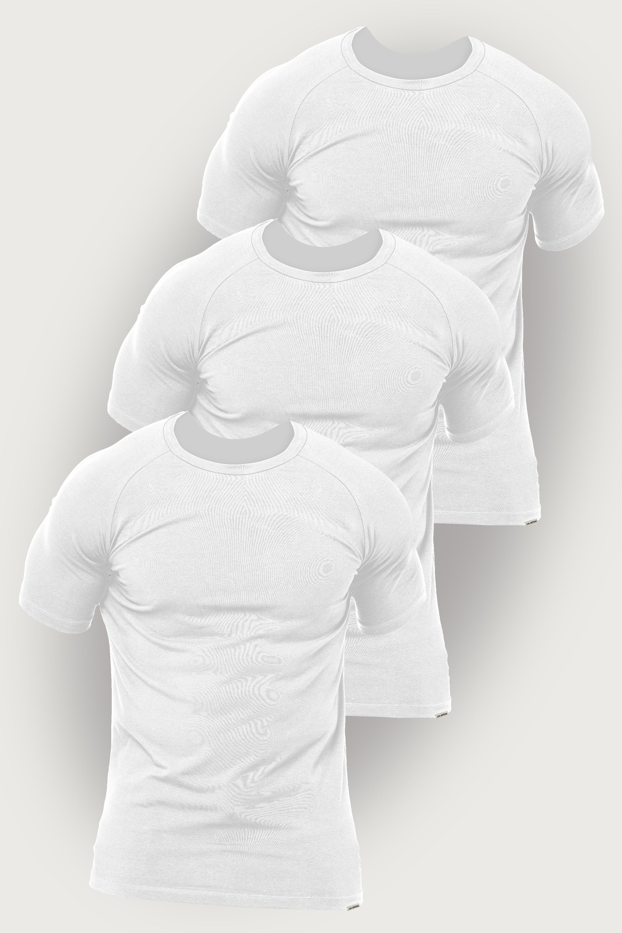 MUSCLE BASIC T-SHIRT 3-PACK - WHITE